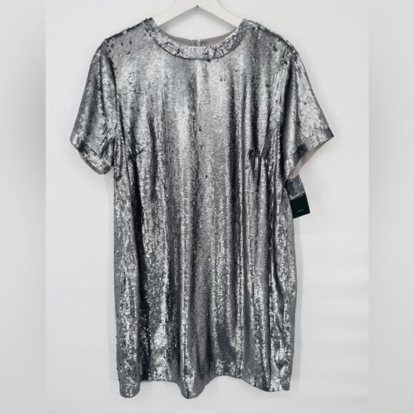 Lauren Ralph‎ Lauren Sequin Short Sleeve Shift Dress Size 14W NWT - Picture 3 of 9